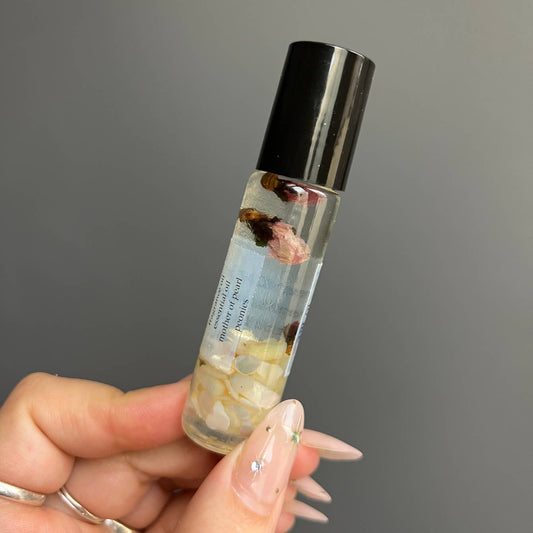 Mother Of Pearl Crystal Perfume Roller