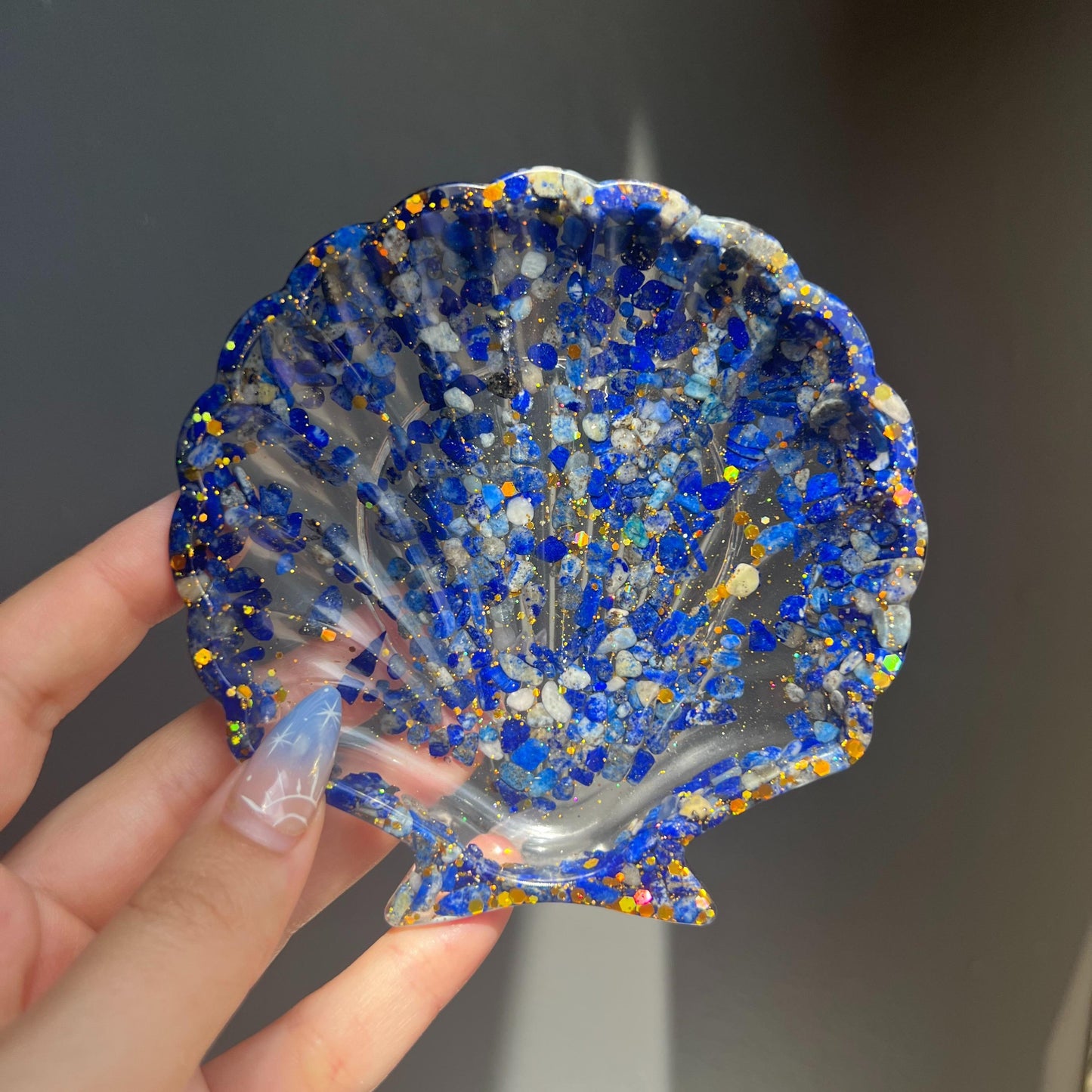 Crystal Seashell Resin Bowl
