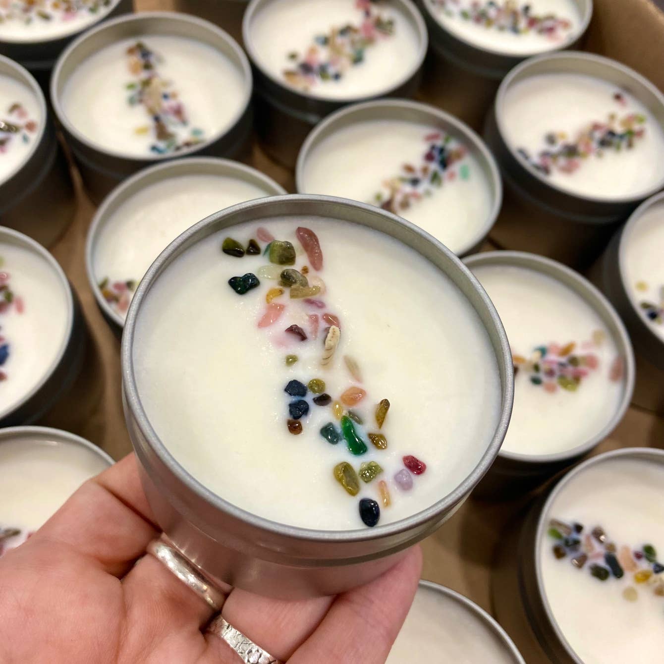 With A Twist Crystal Tin Candle