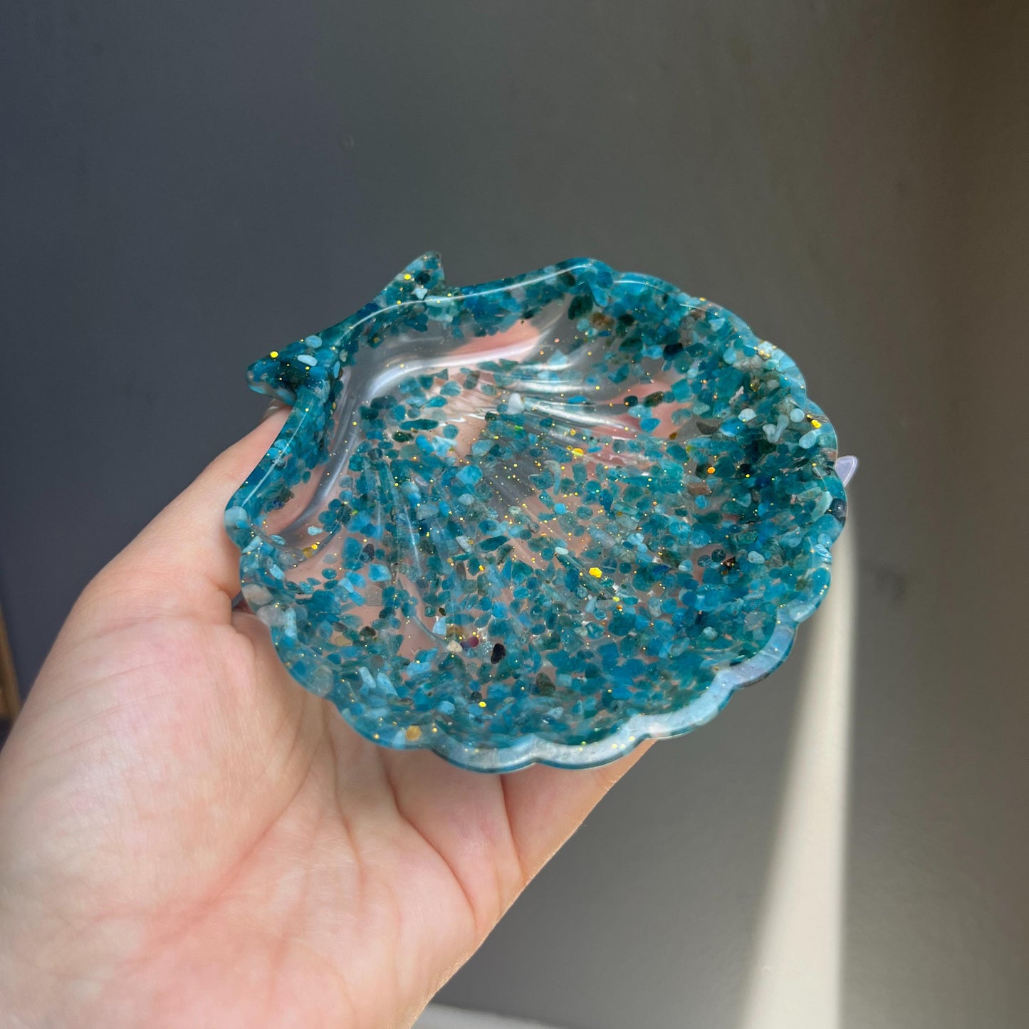 Crystal Seashell Resin Bowl