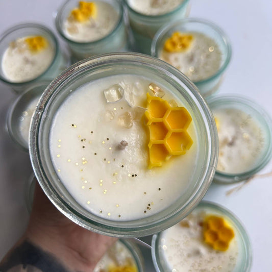 Honey Bee Crystal Jar Candle