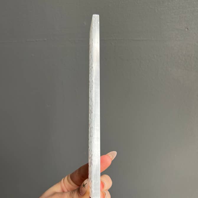 Etched Selenite Crystal Charging Bar