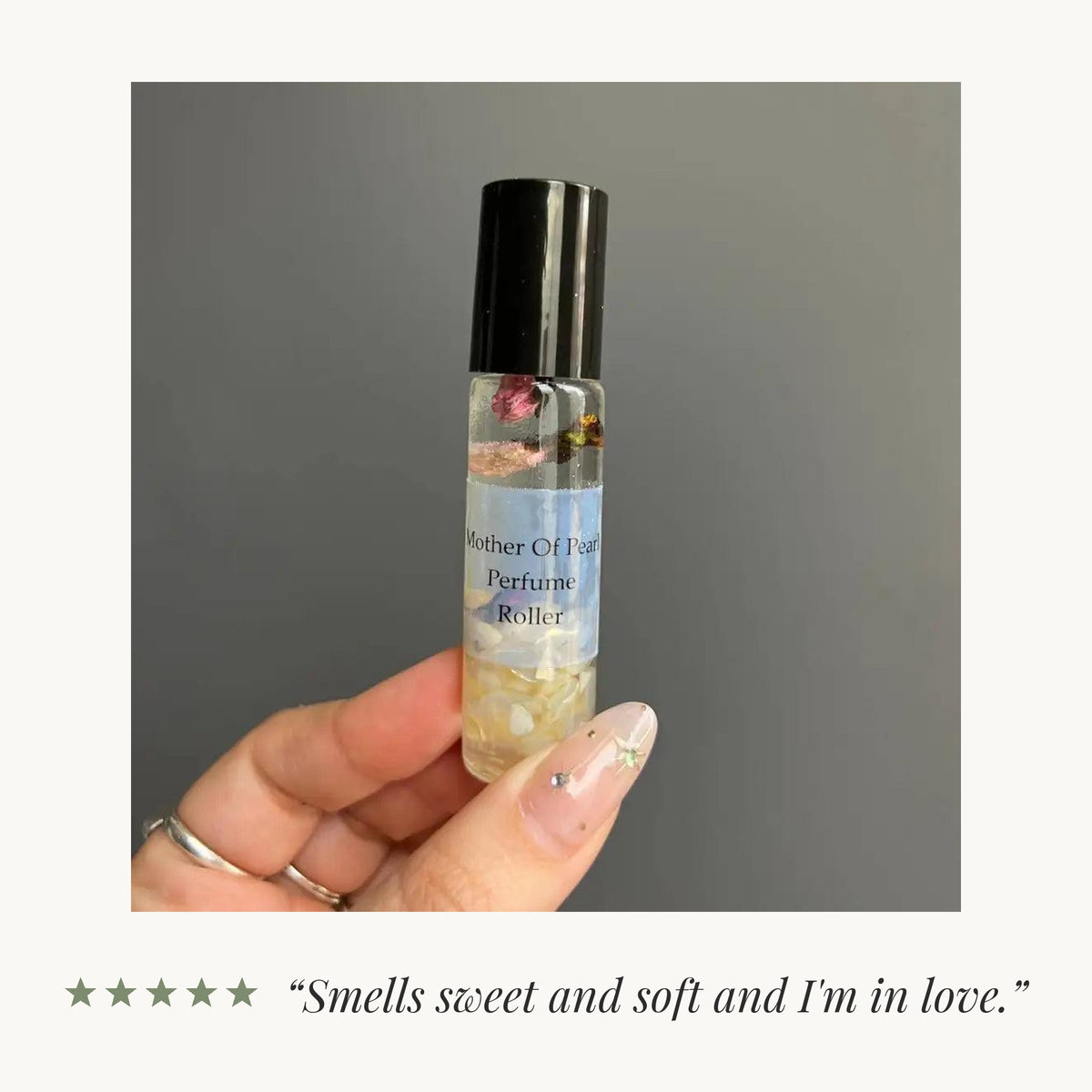 Five-star review from an Etsy buyer: “Smells sweet and soft and I'm in love.”