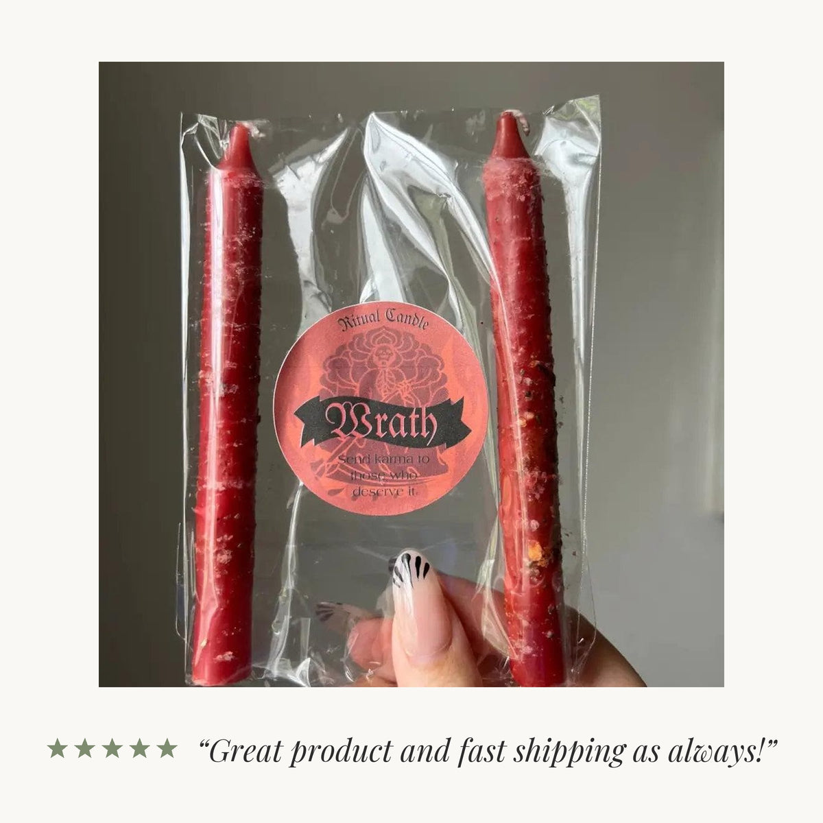 Five-star review from an Etsy buyer: “Great product and fast shipping as always!”