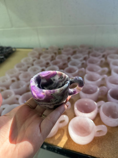 Crystal Cup - Rose Quartz or Chevron Amethyst