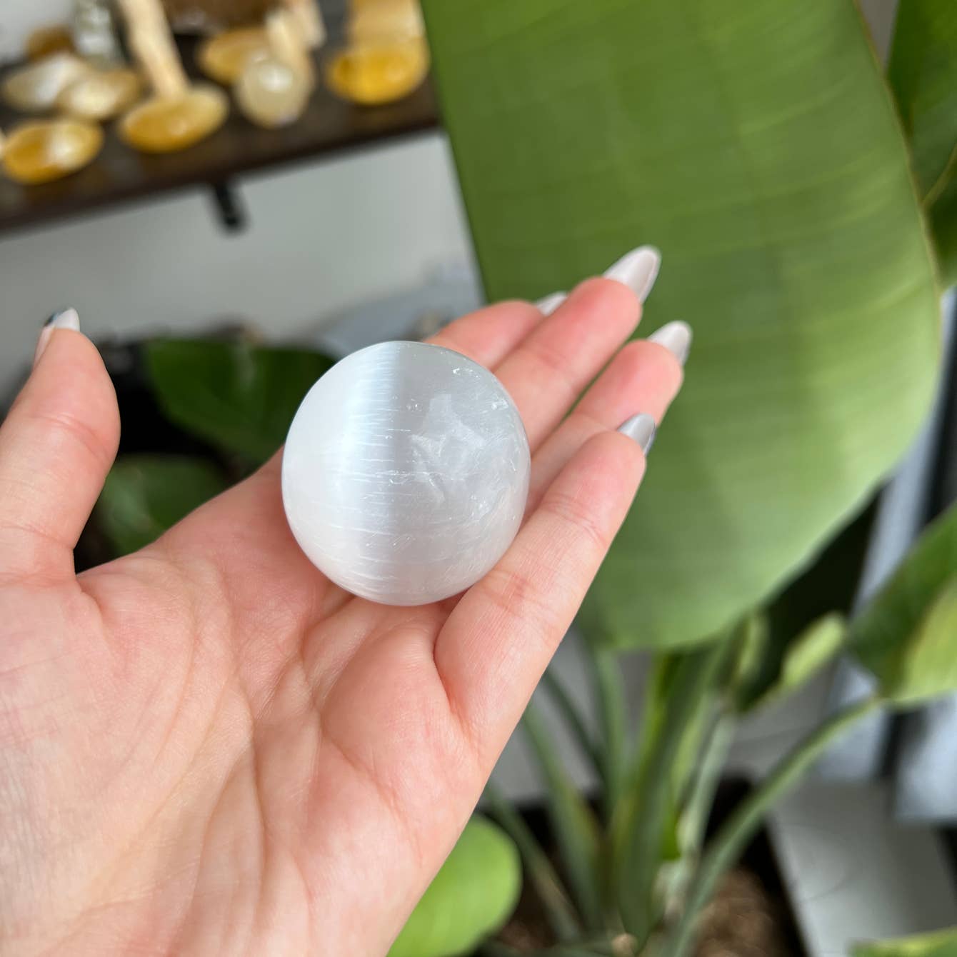 Small Selenite Crystal Sphere