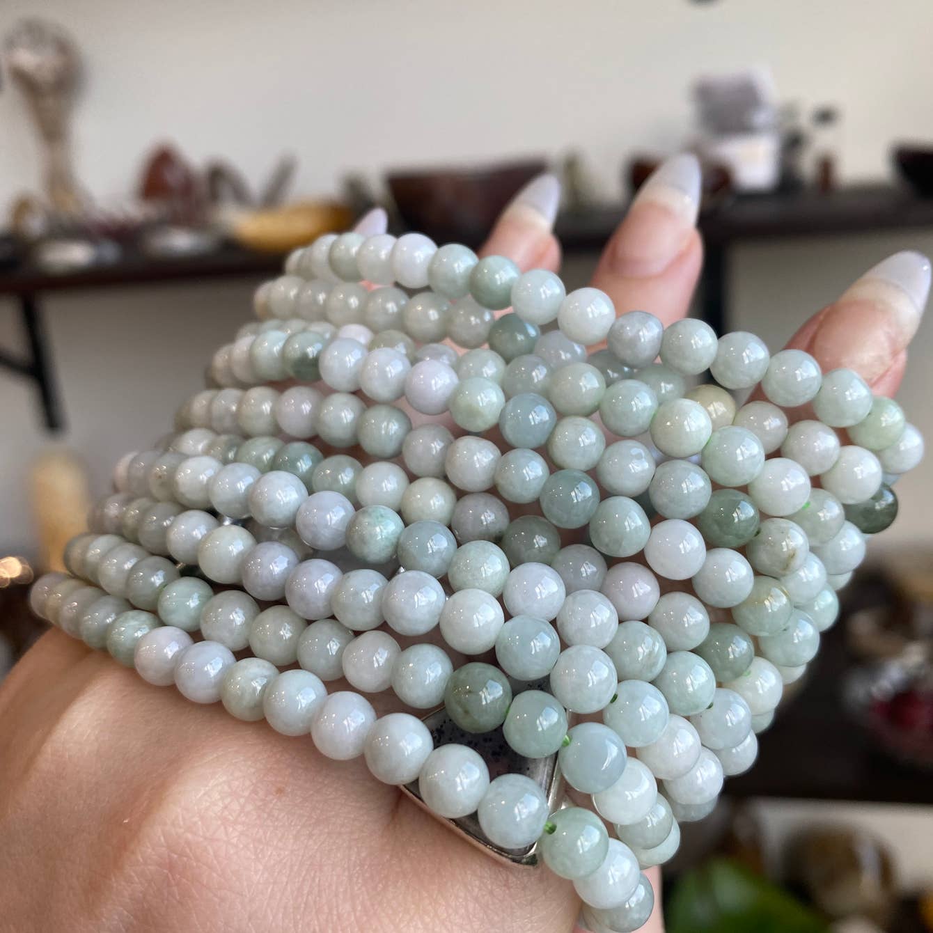 Burma Jade Beaded Bracelet