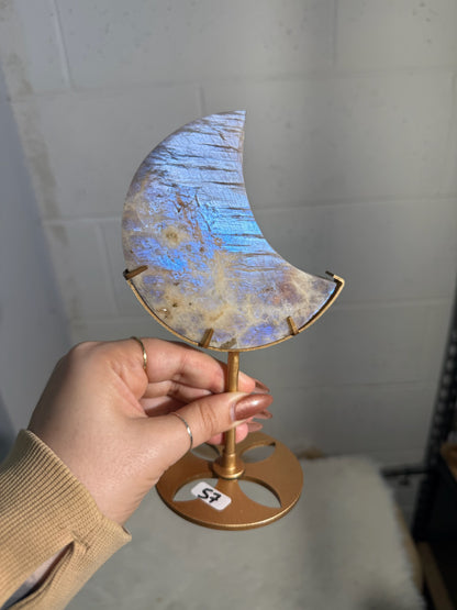 Moonstone Crescent on Stand