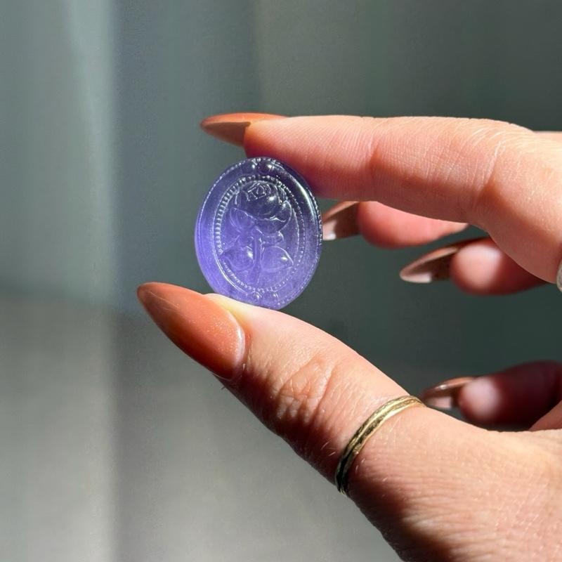 Fluorite Rose Carving Mini Crystal, Under 1 Inch Genuine Stone Flower, Natural Banding