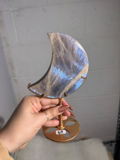 Moonstone Crescent on Stand