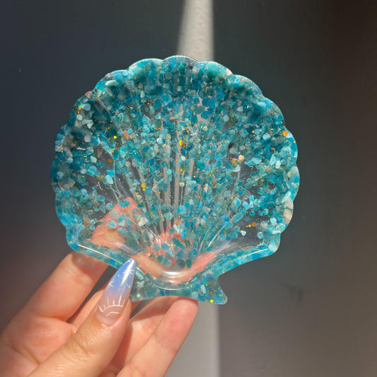 Crystal Seashell Resin Bowl