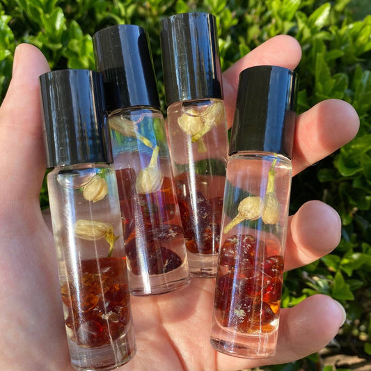 Garnet Crystal Perfume Roller