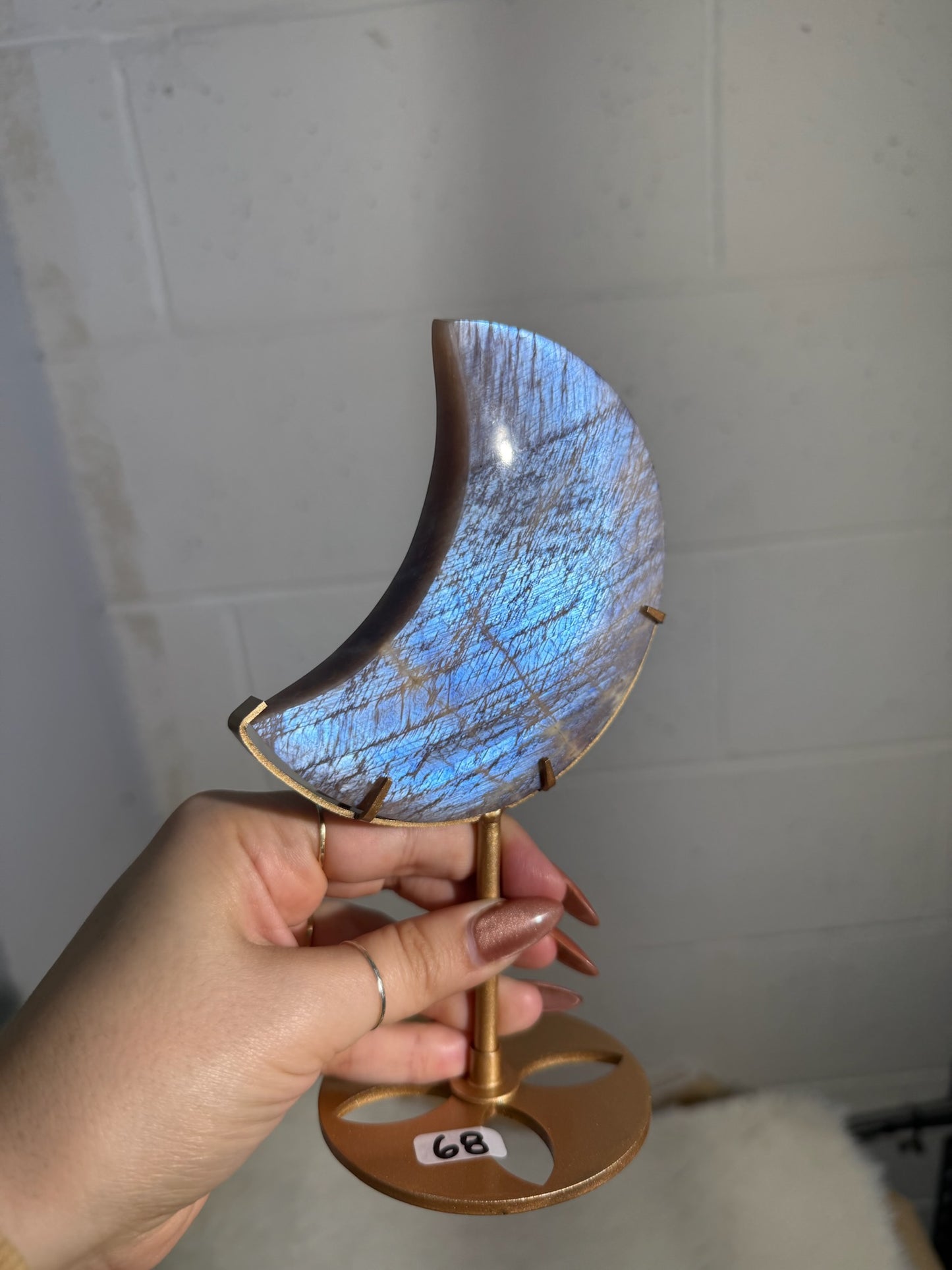 Moonstone Crescent on Stand