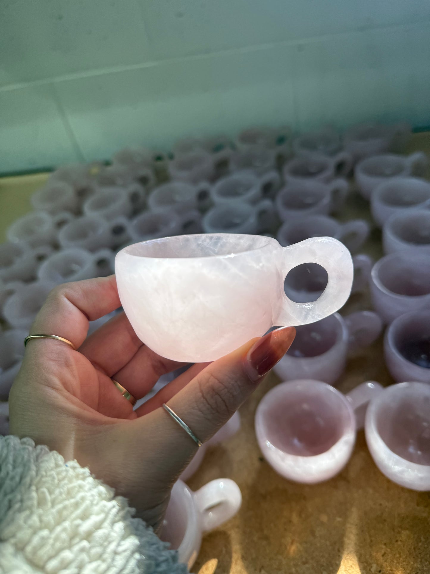 Crystal Cup - Rose Quartz or Chevron Amethyst