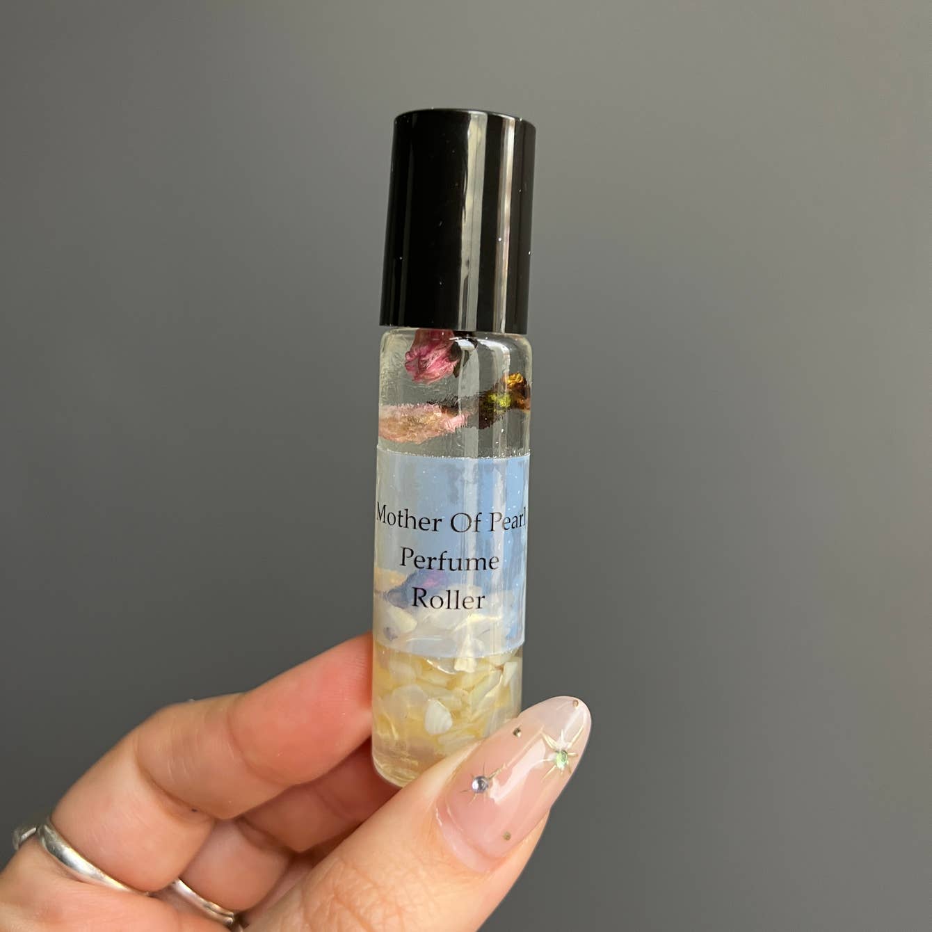 Mother Of Pearl Crystal Perfume Roller