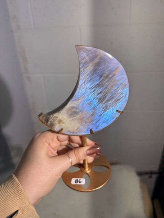 Moonstone Crescent on Stand