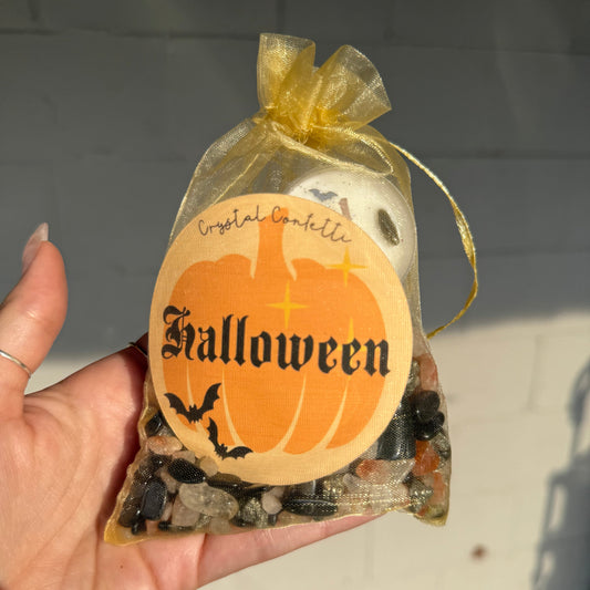 Halloween Crystal Confetti Mix with Genuine Stones & Candle Tealights