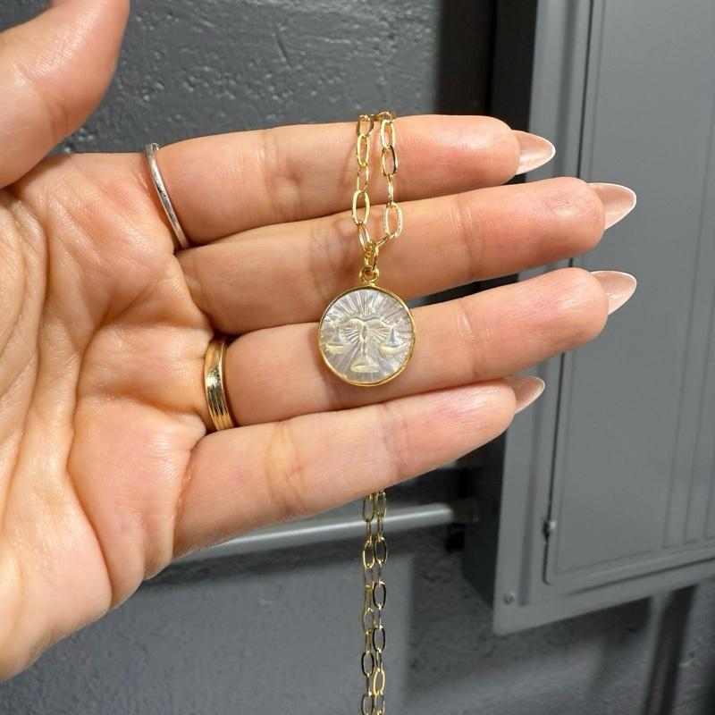 Zodiac Mother of Pearl Necklace