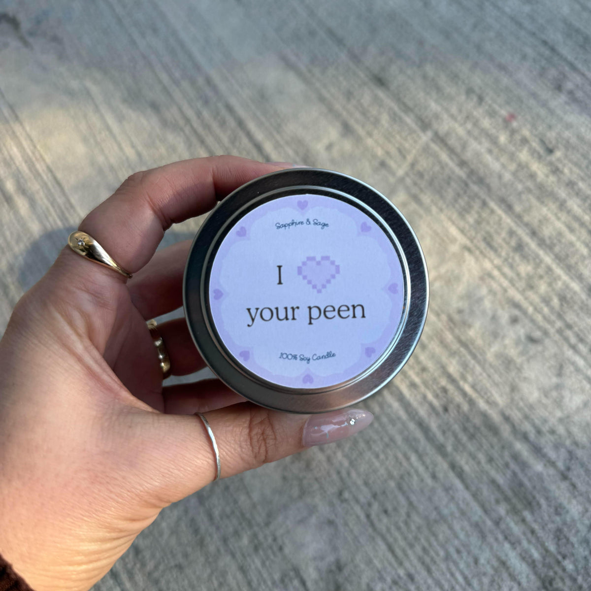 Funny Valentine’s Day Crystal Candle – 4 oz Soy Wax Candle