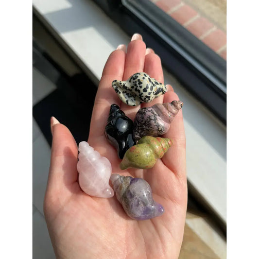 1-inch rose quartz seashell charm for calming tranquility