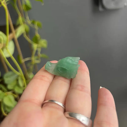 Green jade fish pendant from Natural Crystal Stones for Peace and Spiritual Calm