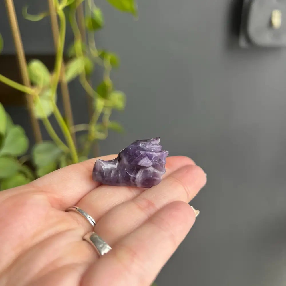 Amethyst crystal point for peace and spiritual calm