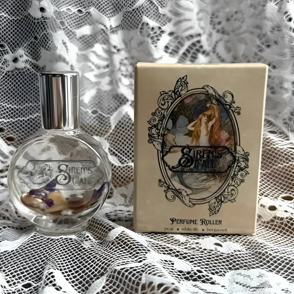 Crystal Infused Mermaid Rollerball Perfume with Silver Cap