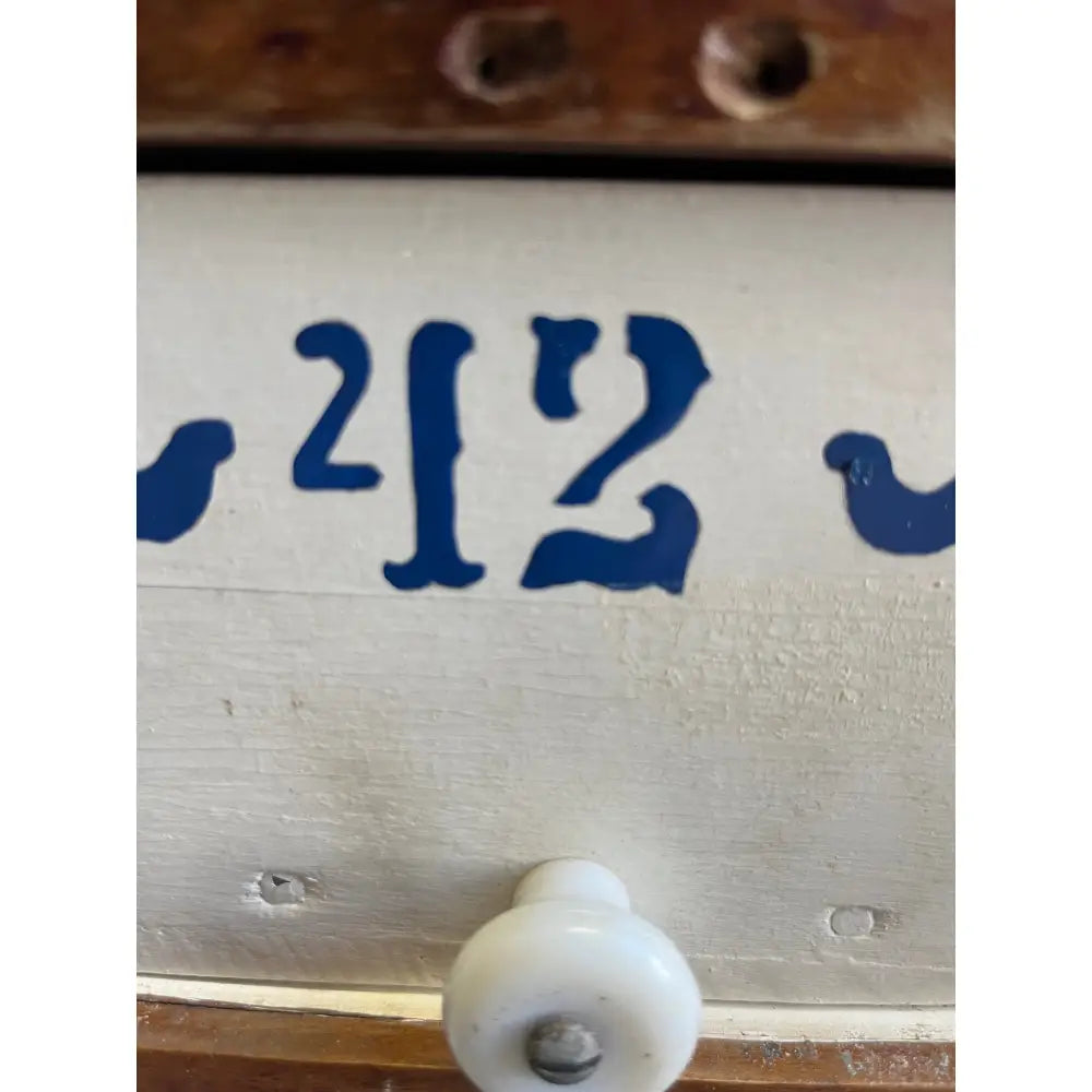 212 white knob with blue numbers in Mystery Crystal Box from Apothecary Case