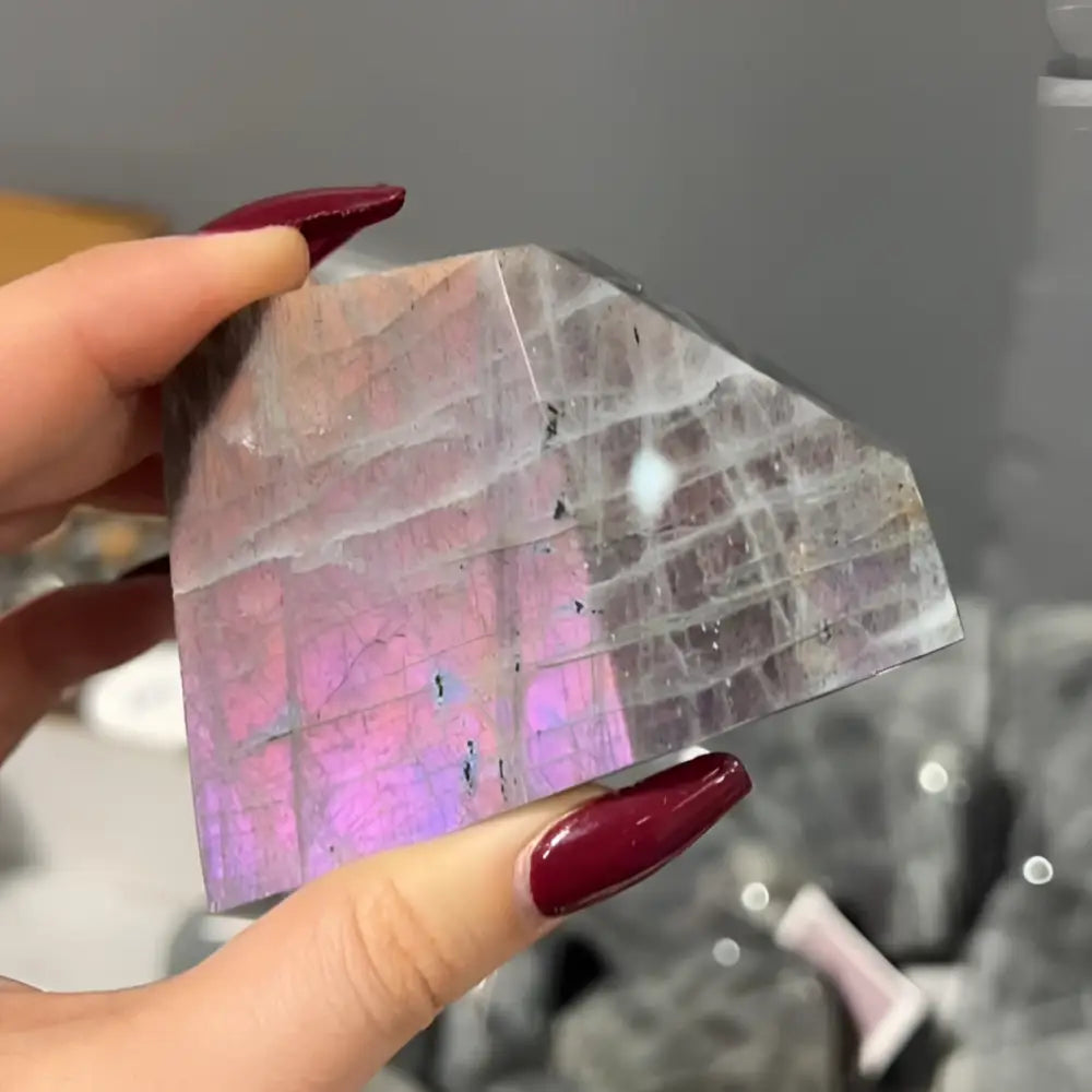 Iridescent rainbow quartz crystal in Mystery Crystal Box from Apothecary Case
