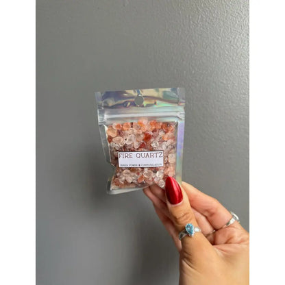 Premium Fire Quartz Gemstone Bag for Crafts and Decor