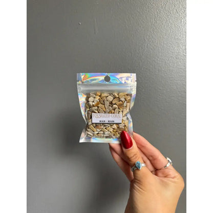 Premium Crystal Chip Stones bag with sunflower seeds and red nails