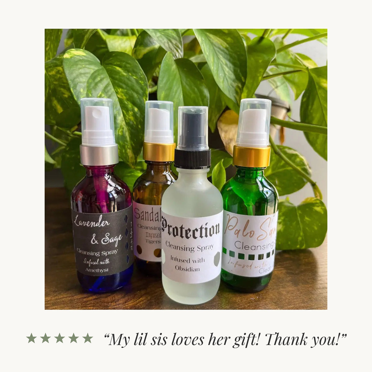 Five-star review from a verified buyer: “My lil sis loves her gift! Thank you!”