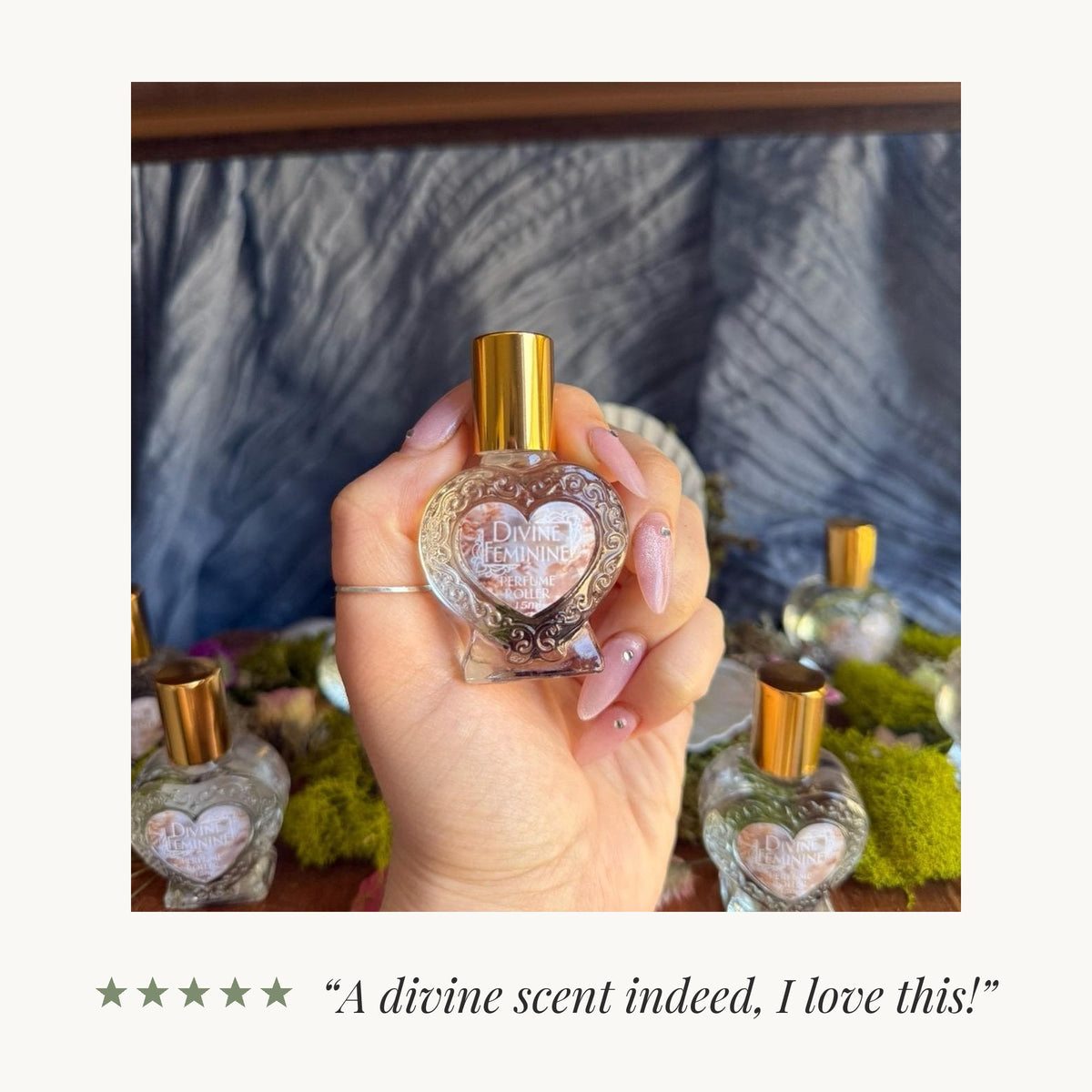 Five-star review from an Etsy buyer: “A divine scent indeed, I love this!”