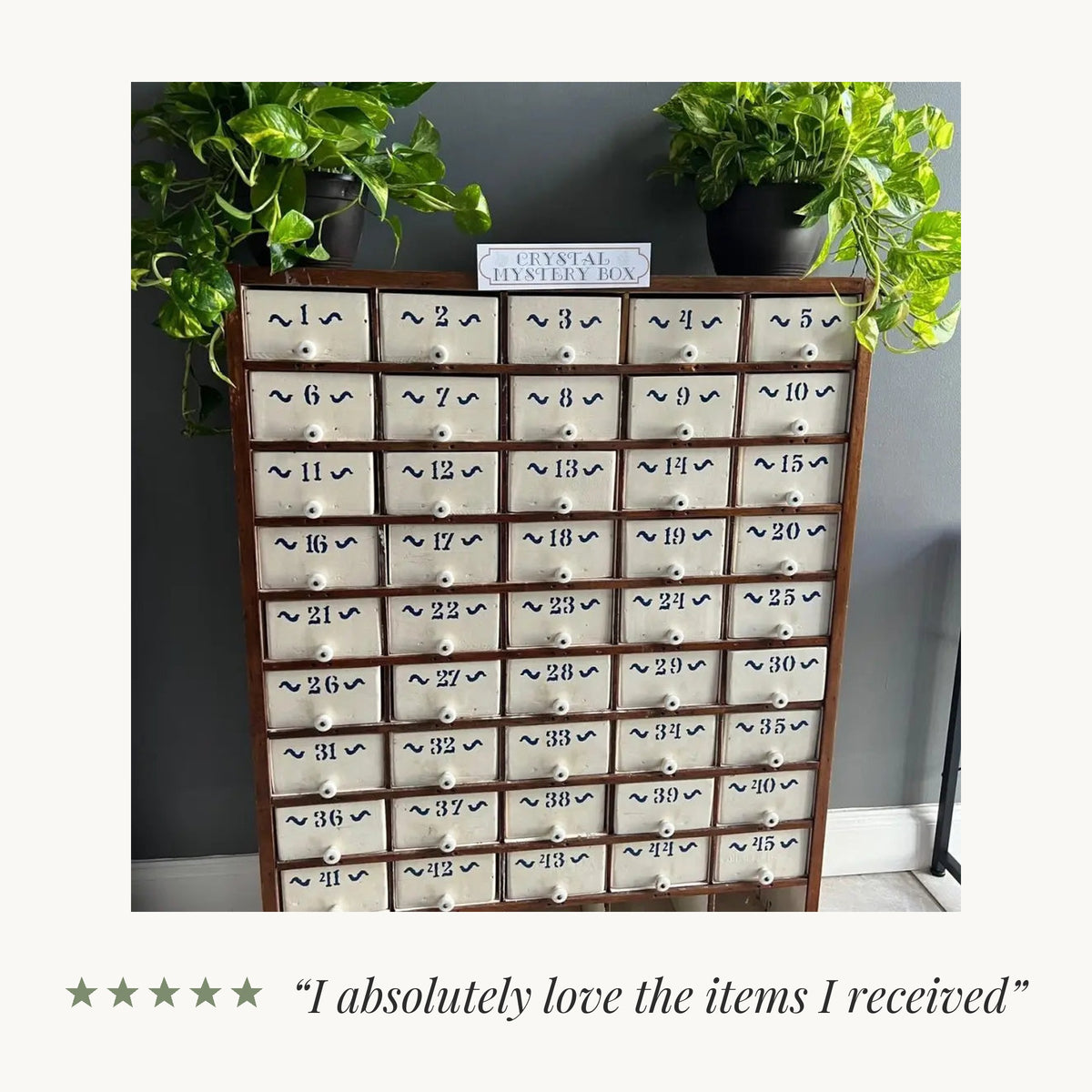 Five-star review from a verified buyer: “I absolutely love the items I received”