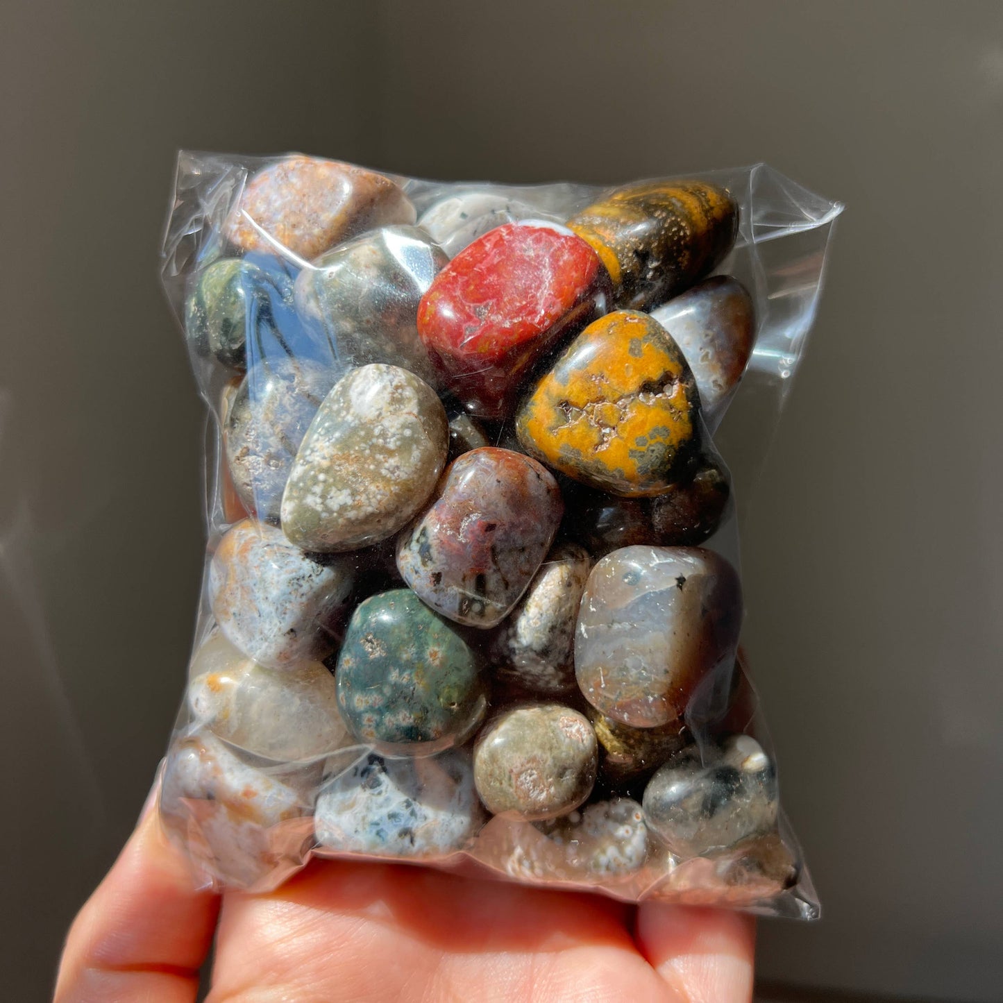 Ocean Jasper Crystal Tumble Bag